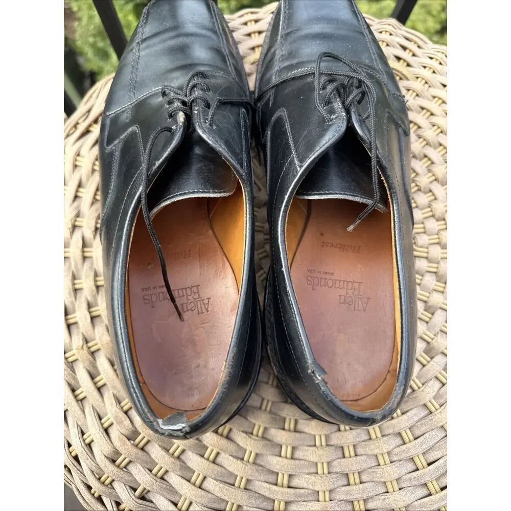 Allen Edmonds Hillcrest Shoes Oxford Lace Up Leather Black Men US 10 D 91517